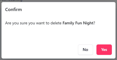 Delete confirm
