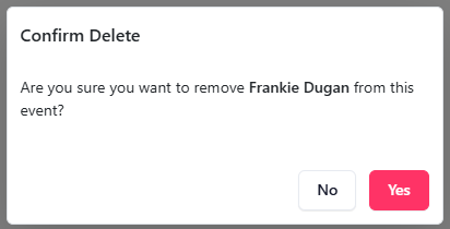Confirm delete
