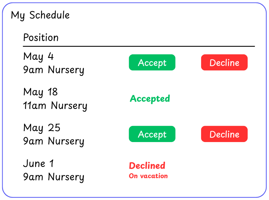 My Schedule