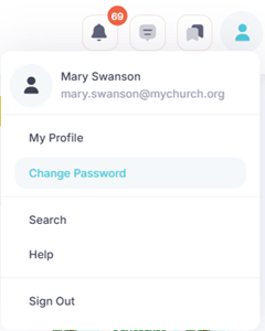 Change Password Menu