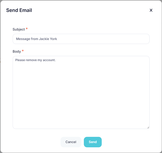 Send Email Dialog