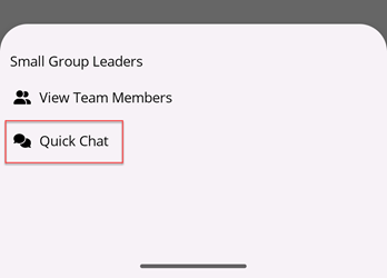 Quick chat menu