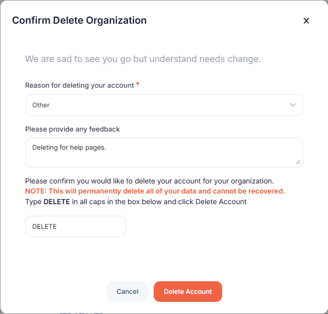 Confirm Delete Dialog