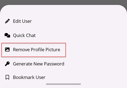Remove Profile Picture Button