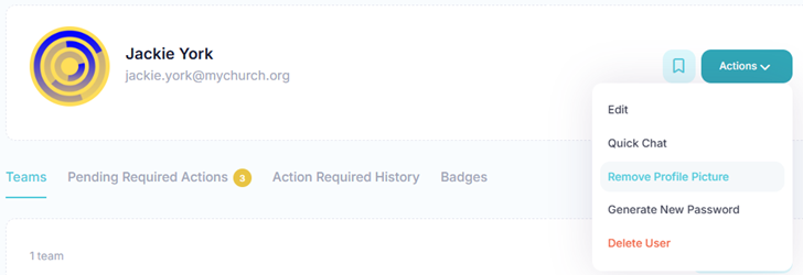 Remove Profile Picture Button