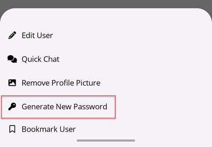 Generate Password Menu