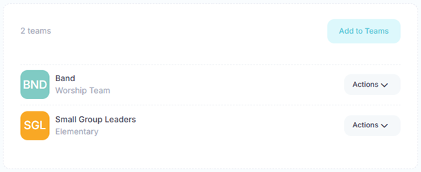 Add to Teams Success